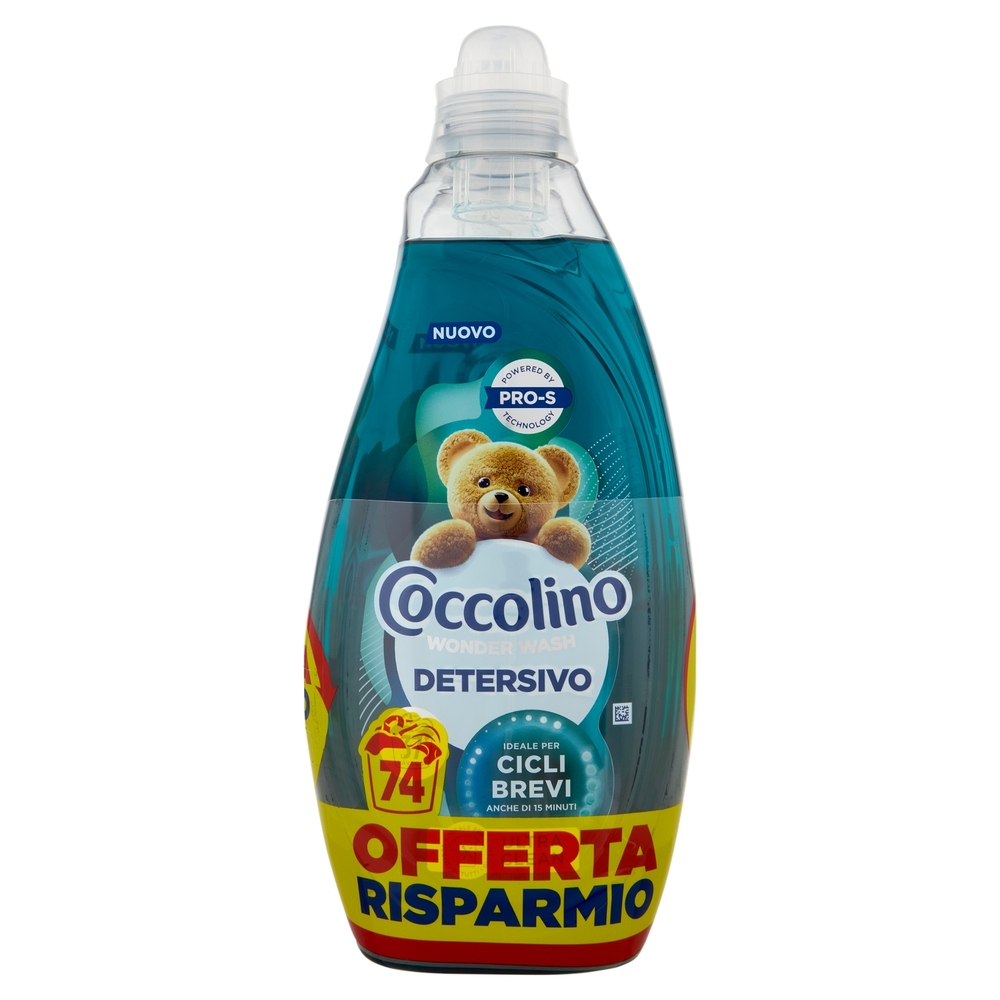 Coccolino Wonder Wash Detersivo Ultra Clean 2 x 37 Lavaggi 2 x 1480 ml